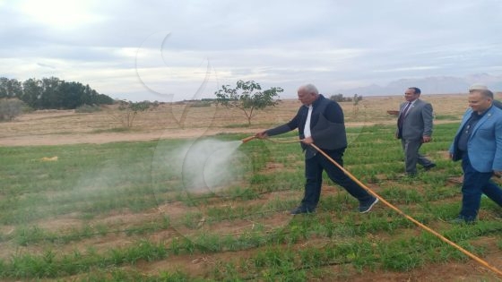 نقيب الزراعيين يوزع مخصبات التربة على مزارعي طور سيناء