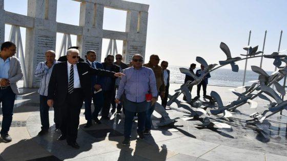 محافظ جنوب سيناء يتفقد النصب التذكاري لضحايا الطائرة الفرنسية