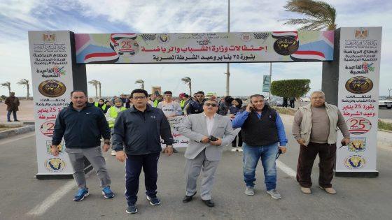 مسيرة المشي احتفالا بذكري ثورة ٢٥ يناير و أعياد الشرطة بجنوب سيناء