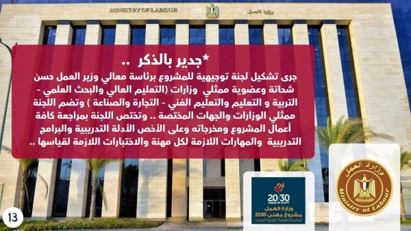 تدريب 27 ألف شاب..ننشر أهداف مشروع "مهني 2030" قبل يومين من انطلاقه (إنفوجراف) - 25 - سيناء الإخبارية
