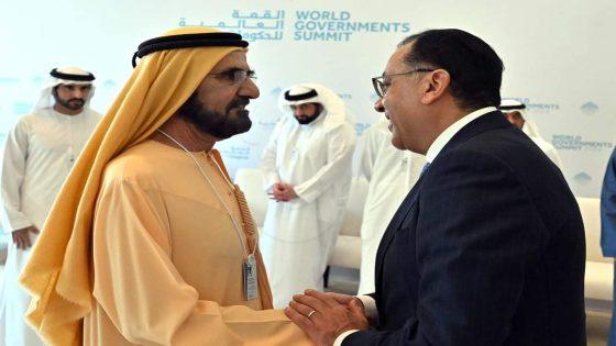 الشيخ محمد بن راشد آل مكتوم يستقبل رئيس مجلس الوزراء