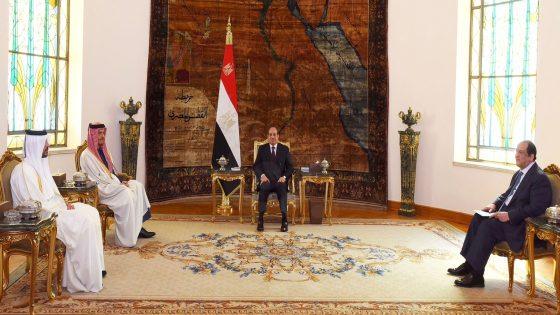 السيسى ورئيس وزراء قطر يؤكدان الخطورة البالغة لتصعيد العمليات برفح جنوب غزة