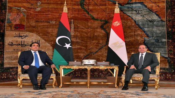 الرئيس عبدالفتاح السيسي يستقبل رئيس المجلس الرئاسي الليبي محمد المنفي