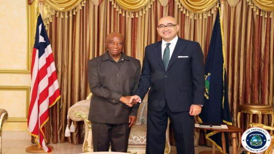 خطاب تهنئة من الرئيس السيسي إلى رئيس جمهورية ليبيريا بمناسبة فوزه في الانتخابات الرئاسية