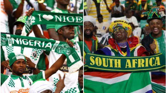 مباراة نيجريا وجنوب أفريقيا بالكان