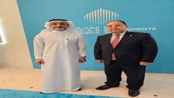 وزير المالية مع الدكتور فهد بن محمد التركى رئيس مجلس إدارة صندوق النقد العربى