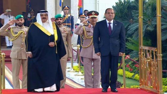 انطلاق المباحثات بين الرئيس السيسي والعاهل البحريني بقصر الاتحادية