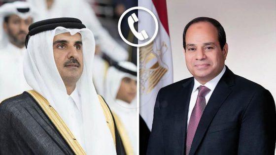 الرئيس السيسي وأمير قطر يبحثان هاتفيًا الجهود المشتركة لوقف إطلاق النار في غزة