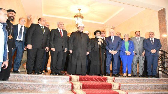 وزير الأوقاف ومحافظ جنوب سيناء يقومان بزيارة كاتدرائية السمائيين بشرم الشيخ