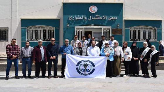 وفد جامعة العريش يزور المستشفى العام لدعم الأشقاء الفلسطينيين