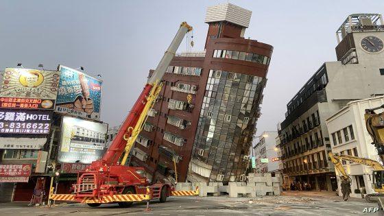 آثار زلزال تايوان العنيف