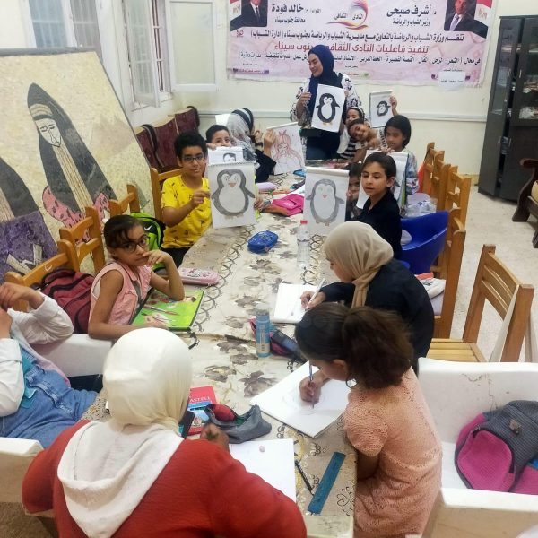 شعبة الفنون التشكيلية بمركز شباب الساحل تواصل تدريباتها لتنمية المواهب - 5 - سيناء الإخبارية