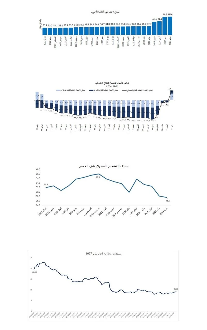 البنك المركزى: القضاء على عجز صافي الأصول الأجنبية لتسجل فائضًا 10.3 مليار دولار بنهاية يونيو - 1 - سيناء الإخبارية
