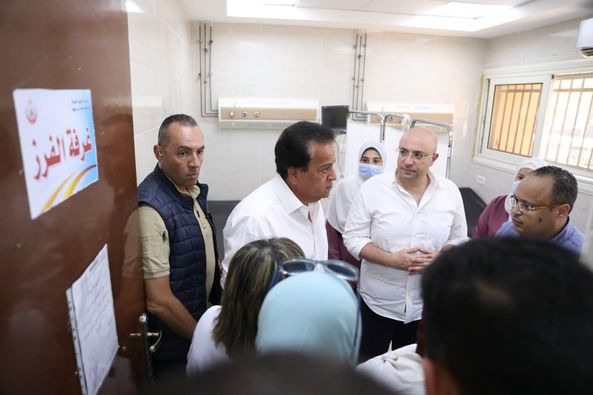 وزير الصحة يتفقد مستشفيات ناصر المركزي والأمراض الصدرية والتأمين الصحي - 1 - سيناء الإخبارية