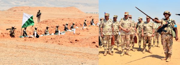 الفريق أحمد خليفة يتفقد مراحل تدريبية لمشروع تكتيكى بإحدى وحدات الجيش الثالث - 1 - سيناء الإخبارية