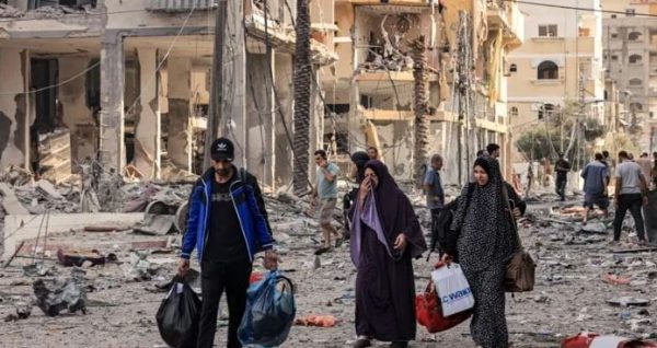 نزوح كبيرة في صفوف الفلسطينيين شرقي وشمالي خان يونس - 1 - سيناء الإخبارية