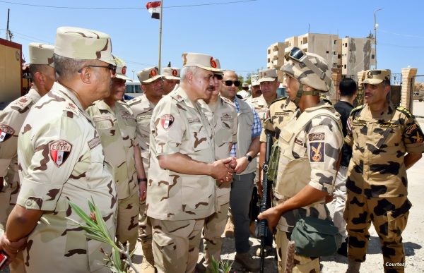 تفاصيل جولة رئيس أركان حرب القوات المسلحة إجراءات تأمين الحدود الشمالية الشرقية - 1 - سيناء الإخبارية
