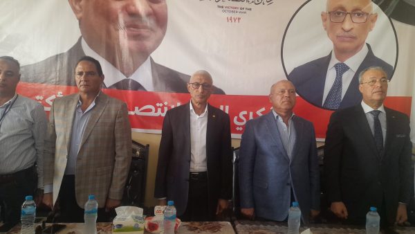 خالد مجاور يؤكد أن روح أكتوبر لم تنتهي، خلال مؤتمر جماهيري بقرية الخربة بمركز بئر العبد - 1 - سيناء الإخبارية