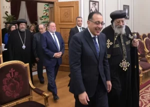 رئيس مجلس الوزراء بالكاتدرائية لتهنئة البابا تواضروس الثانى بعيد الميلاد المجيد - 1 - سيناء الإخبارية