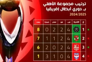 ننشر ترتيب مجموعة الأهلي في دوري أبطال إفريقيا بعد هزيمته من أورلاندو بايرتس - 3 - سيناء الإخبارية