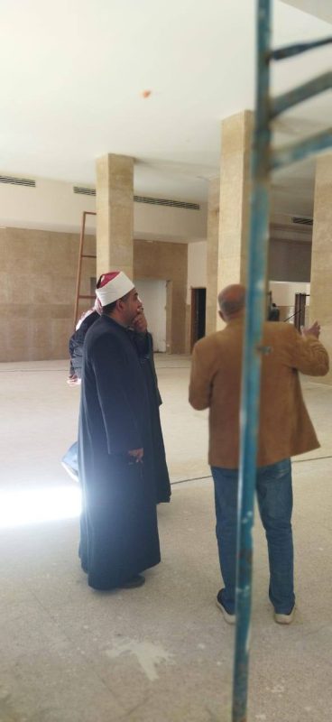 وكيل وزارة الأوقاف بجنوب سيناء يتابع أعمال مسجد الوادي المقدس ضمن مشروع التجلي الأعظم - 3 - سيناء الإخبارية