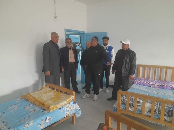 وفد من شمال سيناء يتفقد أوضاع المصابين الفلسطينيين بنادي اتحاد سيناء - 1 - سيناء الإخبارية