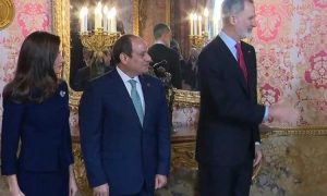ملك أسبانيا يستقبل الرئيس السيسي بمراسم رسمية بالقصر الملكى - 3 - سيناء الإخبارية