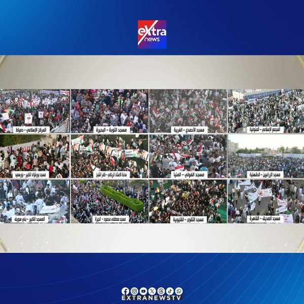 ملايين المصريين يحتشدون في وقفات تضامنية دعماً لفلسطين عقب صلاة العيد - 1 - سيناء الإخبارية