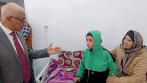 محافظ شمال سيناء يطمئن على المرضى الفلسطينيين بمستشفى الشيخ زويد المركزي - 9 - سيناء الإخبارية