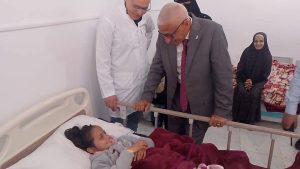 محافظ شمال سيناء يطمئن على المرضى الفلسطينيين بمستشفى الشيخ زويد المركزي - 7 - سيناء الإخبارية