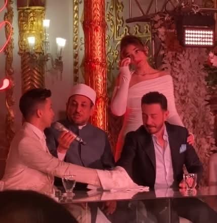 أحمد زاهر يذرف الدموع في عقد قران ابنته ليلى على المنتج هشام جمال بحضور نجوم الفن والرياضة - 9 - سيناء الإخبارية