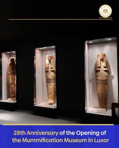 متحف التحنيط بالأقصر يحتفل بذكراه الـ28 بجولات إرشادية وحفل مميز - 3 - سيناء الإخبارية