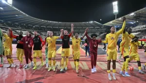 سقوط مشجع في ملعب "الملك بودوان" خلال مباراة بلجيكا وويلز - 3 - سيناء الإخبارية