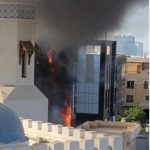 حريق ضخم يضرب المرحلة الثانية من دبي مول بالشيخ زايد - 1 - سيناء الإخبارية