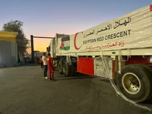 زاد العزة.. قافلة مصرية جديدة تنطلق إلى غزة محملة بـ2750 طنًا من الغذاء والدواء - 1 - سيناء الإخبارية